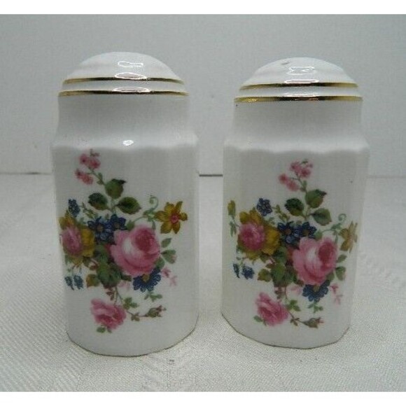 Vintage Staffordshire Fine Bone China Salt & Pepper Shakers  Made in England - Picture 1 of 8